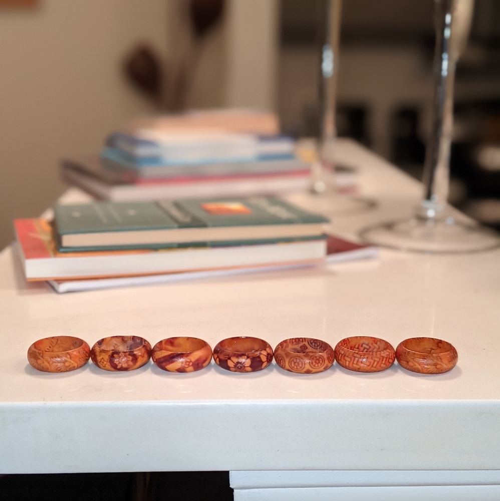 Organic Wood Wedding Band | Natural Wooden Size 9 - Picture 3 of 5